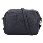 Módní dámská kožená crossbody kabelka Elpida, tmavě modrá