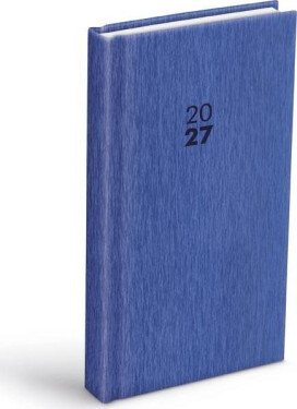 Diář 2027 D802 PU modrý 90x170mm