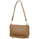 Stylová dámská semišová kabelka na rameno Amanda, hnědá