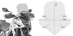 D1171S plexi kouřové Honda CB 500 X (19-23), vxš460x450 mm, o 30 mm vyšší než originál