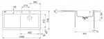 FRANKE - Mythos Keramický dřez MTK 611-100/7, 100x51 cm, Glacier 124.0335.707