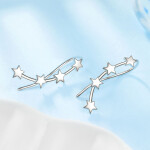 LUNICA Stříbrné náušnice HVĚZDY 0661