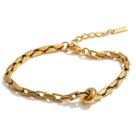 Dámský náramek z chirurgické oceli Elara Gold, Zlatá 18 cm + 3 cm (prodloužení)