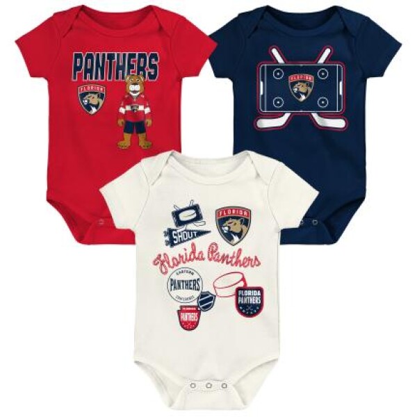 Outerstuff Dětské body Florida Panthers NHL Littlest Player 3Pk Creeper Se Velikost: Batole 6-9 Měsíců