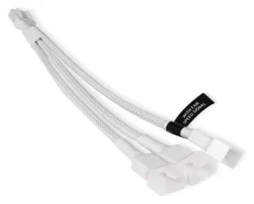 Alphacool Y-Splitter PWM bílá / Rozbočovací kabel / 4-pin na 3x 4-pin PWM / 15 cm (18725)