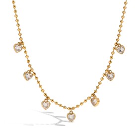 ELENYS Heartline – pozlacený náhrdelník 18K žluté zlato Délka náhrdelníku: 41+5 cm / max. 46 cm