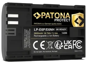 PATONA LP-E6P/LP-E6NH Protect / Baterie pro foto / 2600mAh / 6A / Li-Ion / Canon EOS R5 Mark II (PT14205)