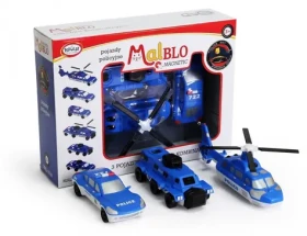 MALBLO Magnetická stavebnice Policejní vozidla