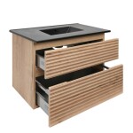 Koupelnová skříňka 2 zásuvková s umyvadlem Naturel Savona 78x53x44,8 cm dub Halifax mat SAVONA280DHC SAVONA280DHC