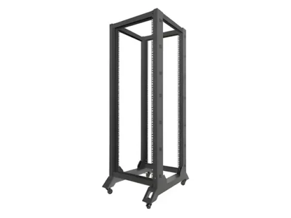 Lanberg Open Rack 32U černá / Otevřený rack / 19" / 600 × 800 mm / Nosnost 600 kg (OR01-6832-B)