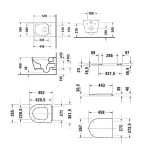 DURAVIT - ME by Starck Závěsné WC se sedátkem SoftClose, Rimless, DuraShield, bílá 452909AAA1
