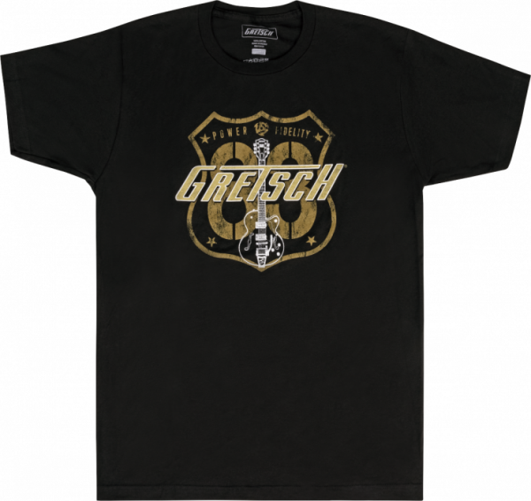 Gretsch Route 83 T-Shirt, Black, Large