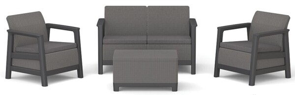Keter SCANDI LINEA SET - Mountain Grey/Grafit