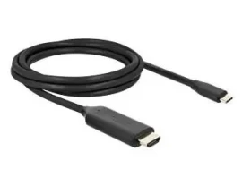 DeLock USB-C (M) na HDMI (M) černá / Kabel / 2m / DP Alt Mód / 4K 144Hz / 8K 60Hz (80599)