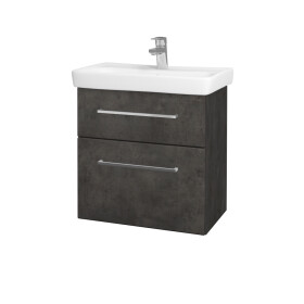 Dřevojas - Umyvadlová skříňka GO SZZ2 60 - D16 Beton tmavý / Úchytka T04 / D16 Beton tmavý 204822E