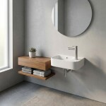 CERANO - Umývátko keramické Pulo - závěsné pravé - bílá lesklá - 37x25 CER-680374