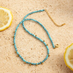 ELENYS Aqualis Beads – pozlacený náhrdelník 18K žluté zlato Délka: 41+5 cm / max. 46 cm