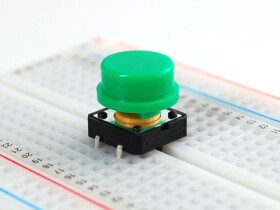 Knoflík pro mikrospínač - Zelený, 12 x 12 x 7,3 mm