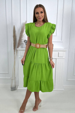 Šaty s volány světle zelené
