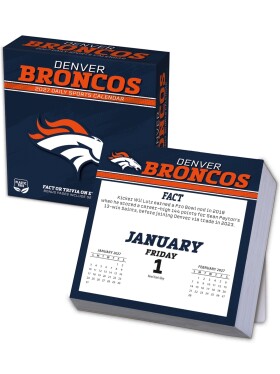 Kalendář Denver Broncos NFL 2027 Tischkalender