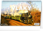 Stolní kalendář 2027 Notique Vlaky, 23,1 × 14,5 cm