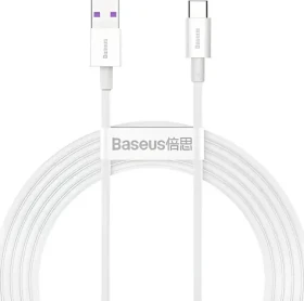 Baseus Kabel USB-A (M) - USB-C (M) 2 m bílá / Kabel / 66W (baseus_20210428115105)