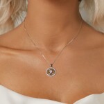 Stříbrný dvojitý náhrdelník Cristy 1 ct MOISSANITE + CERTIFIKÁT, Stříbrná 40 cm + 5 cm (prodloužení) certifikát GRA, hadřík na čištění stříbra, dárková krabička