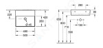 VILLEROY & BOCH - Memento 2.0 Umyvadlo 500x420 mm, bez přepadu, bez otvoru pro baterii, alpská bílá 4A225301