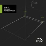 Laveo - Basso - sprchový žlab nástěnný 50 cm, růžové zlato COB_851D
