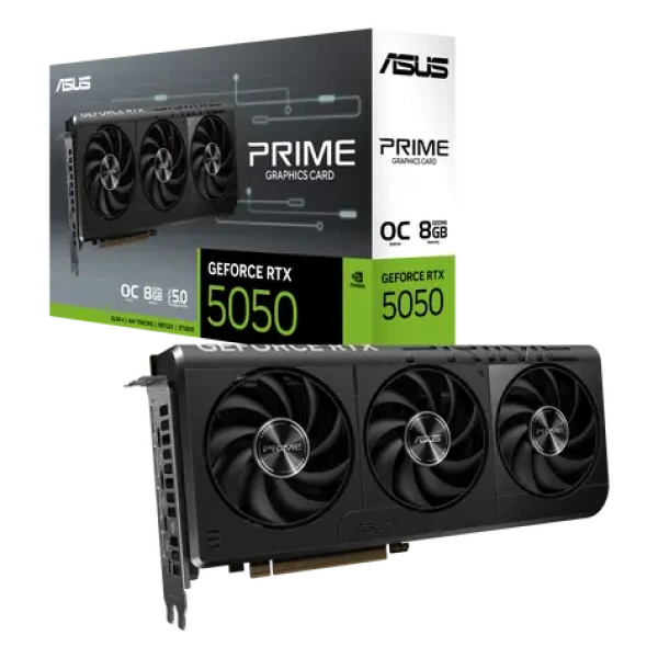 ASUS PRIME GeForce RTX 5050 OC 8GB / 2707MHz / 8GB GDDR6 / 128-bit / 1x HDMI + 3x DP / 550W (8) (90YV0N70-M0NA00)