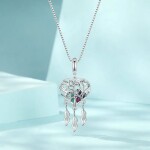 Stříbrný dvojitý náhrdelník Cristy 1 ct MOISSANITE + CERTIFIKÁT, Stříbrná 40 cm + 5 cm (prodloužení) certifikát GRA, hadřík na čištění stříbra, dárková krabička