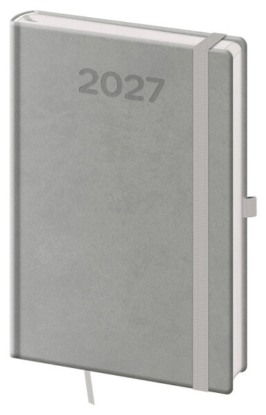 Týdenní diář 2027 Helma A5 Print Pop šedý