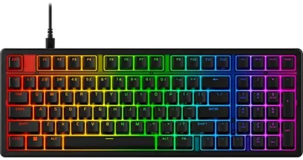 HyperX Origins 2 1800 černá / Herní klávesnice / mechanická / RGB / numerická / US / USB-C