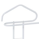 Němý sluha, výška 108 cm, kovová konstrukce, bílý matný lak, nosnost 4 kg