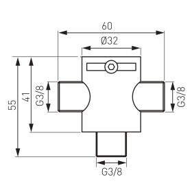NOVASERVIS - Mechanický směšovač pro baterie 3/8" MM10