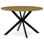 Kulatý jídelní stůl 120x120cm, mdf, divoký dub, HT-F4120 OAK