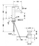 DURAVIT - C.1 Umyvadlová baterie s výpustí, chrom C11020001010