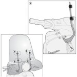A5620A montážní sada pro plexi 104A/S pro Piaggio Vespa Gts 125-300/Gts 125-300 Super (23-25)