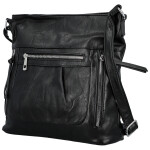 Stylová dámská koženková crossbody kabelka Minja, černá