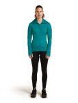 Dámská merino mikina ICEBREAKER Wmns 260 Quantum IV LS Zip Hoodie, Tidal Teal velikost: M