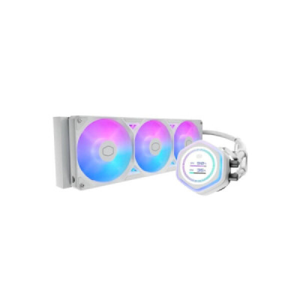 Cooler Master vodní chladič MasterLiquid Atmos II LCD 360, 3x120mm, LGA1851, AM5, bílá EDF_1566545