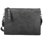 Stylová dámská koženková crossbody kabelka Angie, tmavě šedá