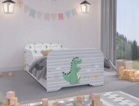 DumDekorace Pohádkově krásná dětská postel 140 x 70 cm s dráčkem