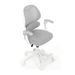 Dětská židle, výškově nastavitelná, šedá síťovina, KA-W8008 GREY