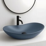 REA - Umyvadlo na desku ROYAL Blueberry Matt 61x35 REA-U6373