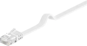 MicroConnect CAT6 U/UTP FLAT 5m bílá / PVC (V-UTP605W-FLAT)