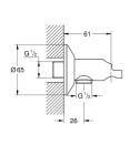 GROHE - Sena Nástěnné kolínko s držákem, chrom 26333000