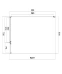 OMNIRES - MANHATTAN obdélníkový sprchový kout s křídlovými dveřmi, 80 x 100 cm černá mat / transparent /BLMTR/ MH8010BLTR