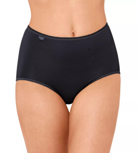 SLOGGI 24/7 MICROFIBRE - Maxi kalhotky (3 ks) – vysoký pas a hladký lesk Sloggi BLACK 48