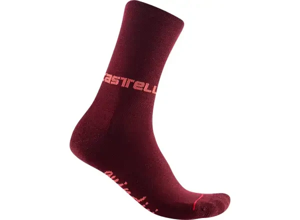 Castelli Quindici Soft Merino 15 dámské ponožky bordeaux vel.